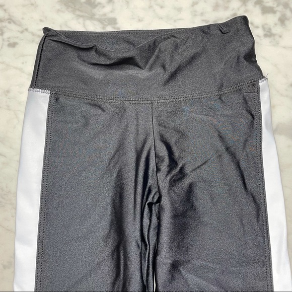 katiej nyc couture Girls Athletic Active Reflective Stripe Gym Leggings Pants - Picture 3 of 7